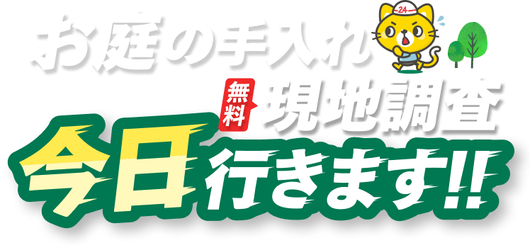お庭の手入れ 無料現地調査 今日行きます！！